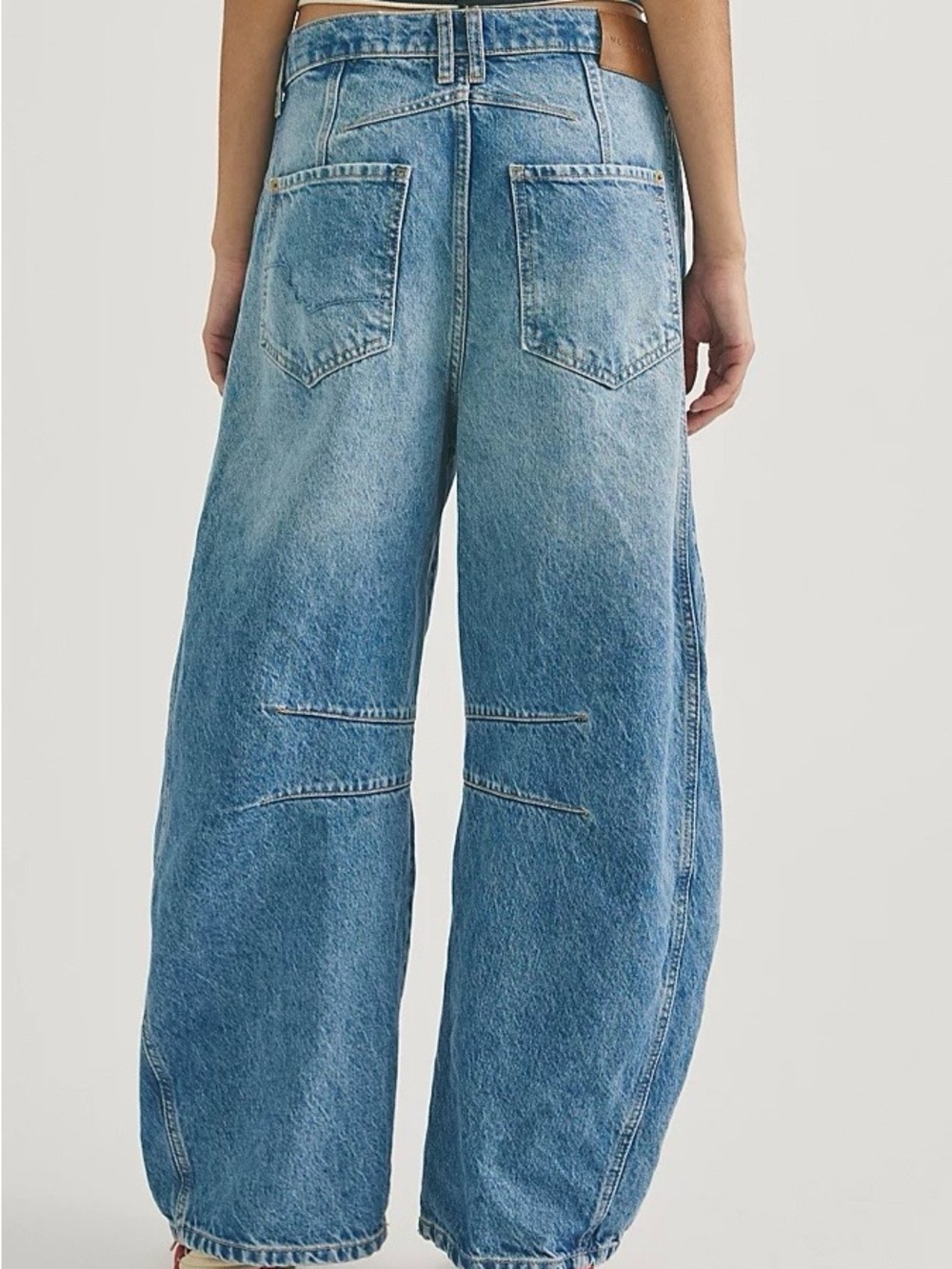Free People Washed Light Blue Boyfriend Jeans - Picture 2 of 7